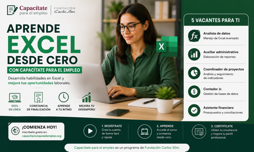 Aprende Excel Desde Cero con Capacítate para el Empleo